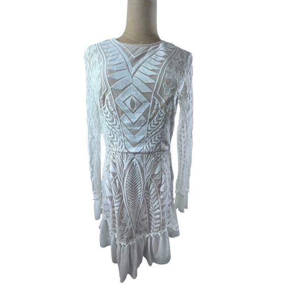 NWT!! "Mello Molly" Midi Dress Lace Needs Stitched On Ruffle Cottage Core Hoco - Picture 1 of 15